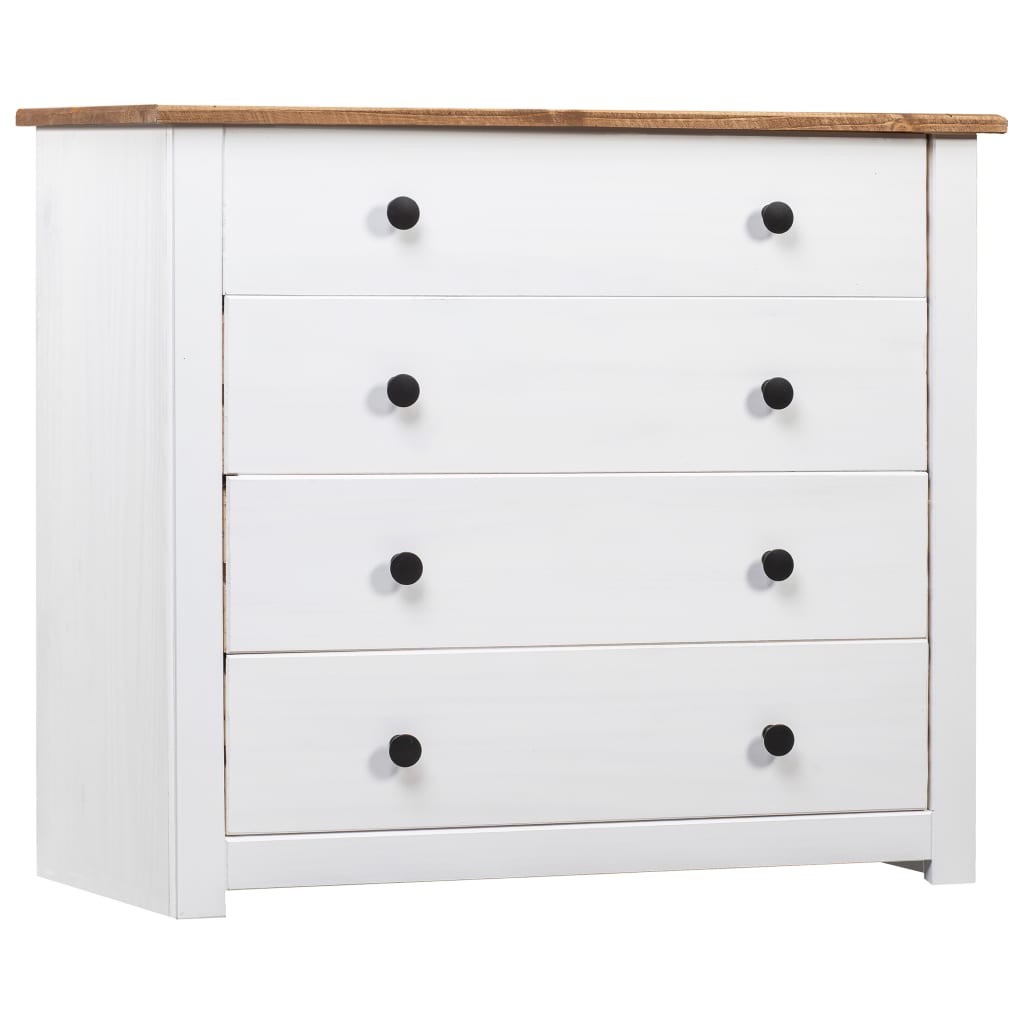 Móvel lateral 80x40x73 cm pinho Panama branco