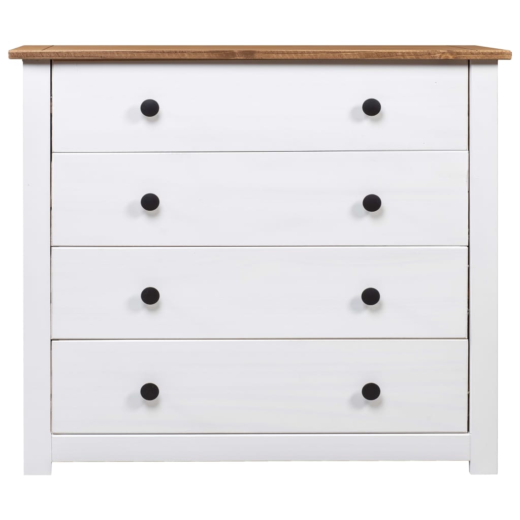 Móvel lateral 80x40x73 cm pinho Panama branco - Image 2