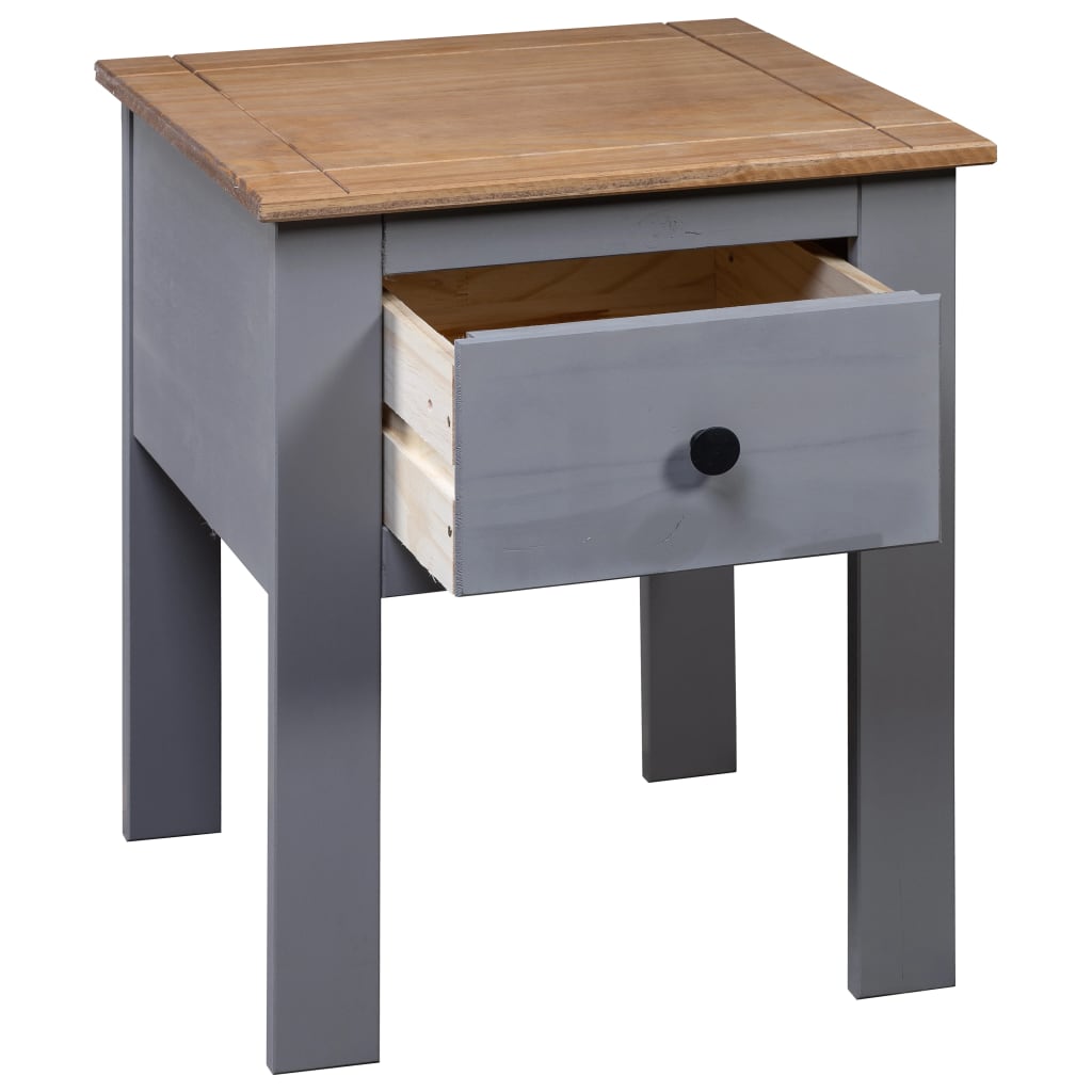 Mesa de cabeceira 46x40x57 cm pinho Panama cinzento - Image 5