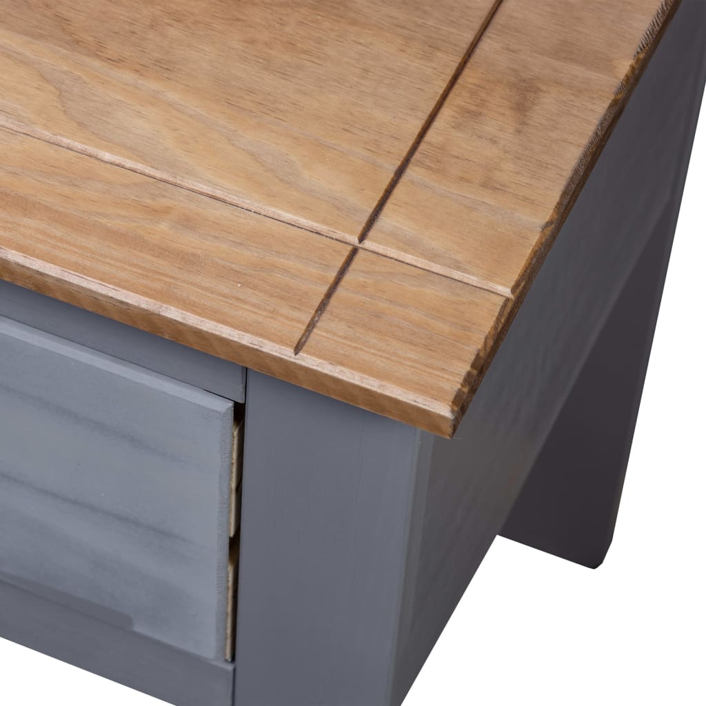 Mesa de cabeceira 46x40x57 cm pinho Panama cinzento - Image 8