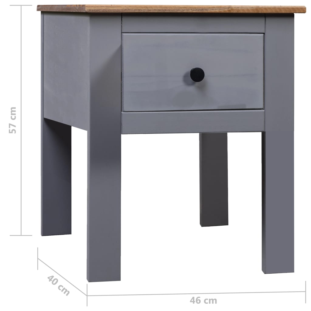 Mesa de cabeceira 46x40x57 cm pinho Panama cinzento - Image 9