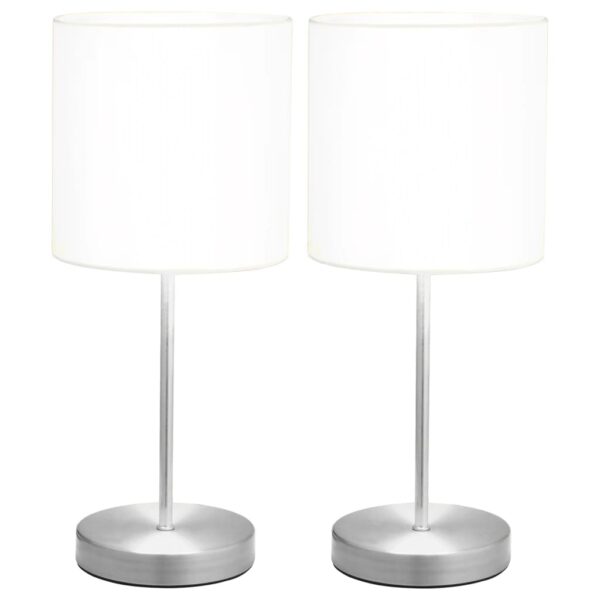 Candeeiros de secretária ativados por toque 2 pcs branco E14 - Image 2