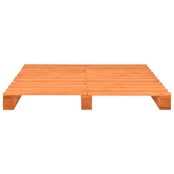 Estrutura de cama em paletes pinho maciço 180x200 cm castanho - Image 3