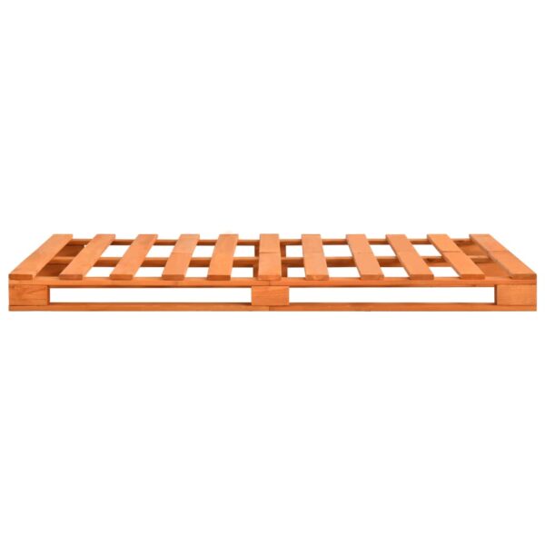 Estrutura de cama em paletes pinho maciço 180x200 cm castanho - Image 4