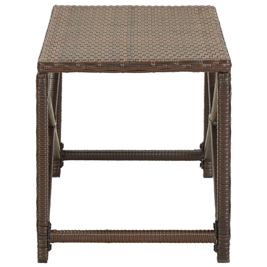 Banco de jardim 80 cm vime PE castanho - Image 3