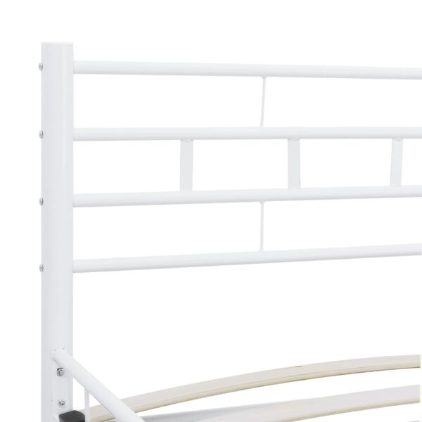 Estrutura de cama 200x200 cm metal branco - Image 7