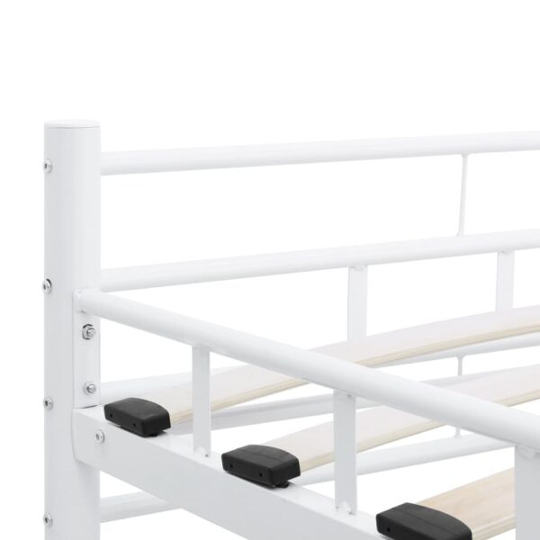 Estrutura de cama 200x200 cm metal branco - Image 8