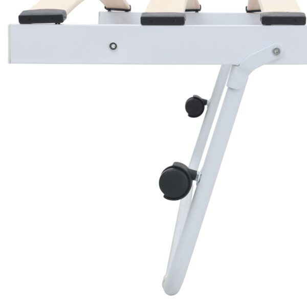 Estrutura de cama em aço 180x200/90x200 cm branco - Image 7