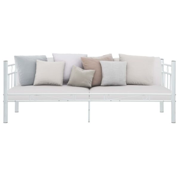 Estrutura sofá-cama 90x200 cm metal branco - Image 2