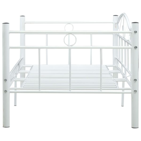 Estrutura sofá-cama 90x200 cm metal branco - Image 4