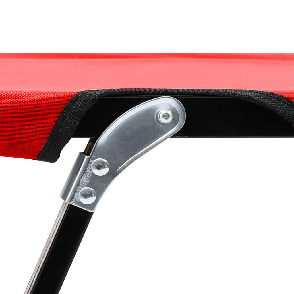 Espreguiçadeira/cama dobrável para 2 pessoas aço vermelho - Image 6