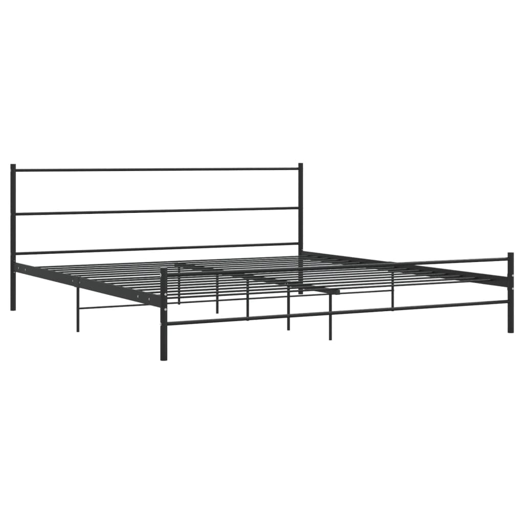 Estrutura de cama 180x200 cm metal preto - Image 2