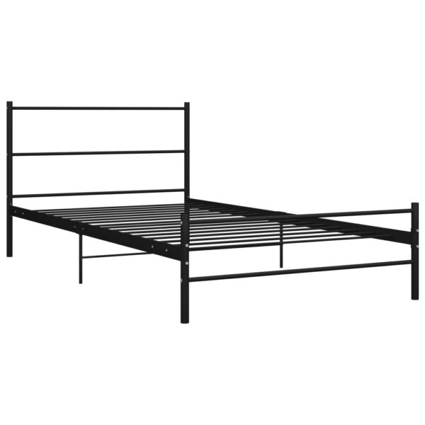 Estrutura de cama 100x200 cm metal preto - Image 2