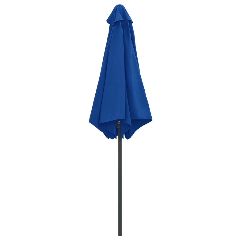 Guarda-sol de jardim com poste alumínio 270x246 cm azul-ciano - Image 4