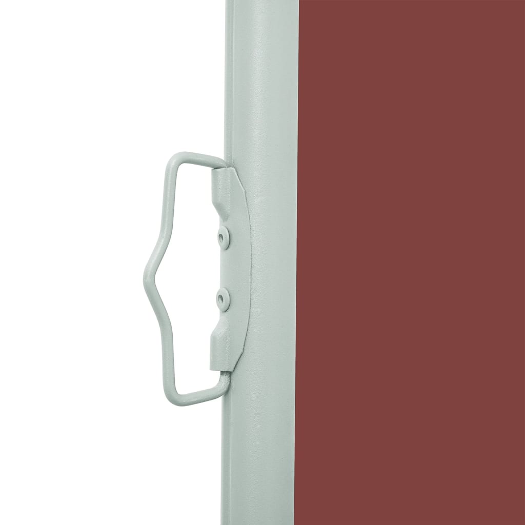 Toldo lateral retrátil para pátio 120x500 cm castanho - Image 3