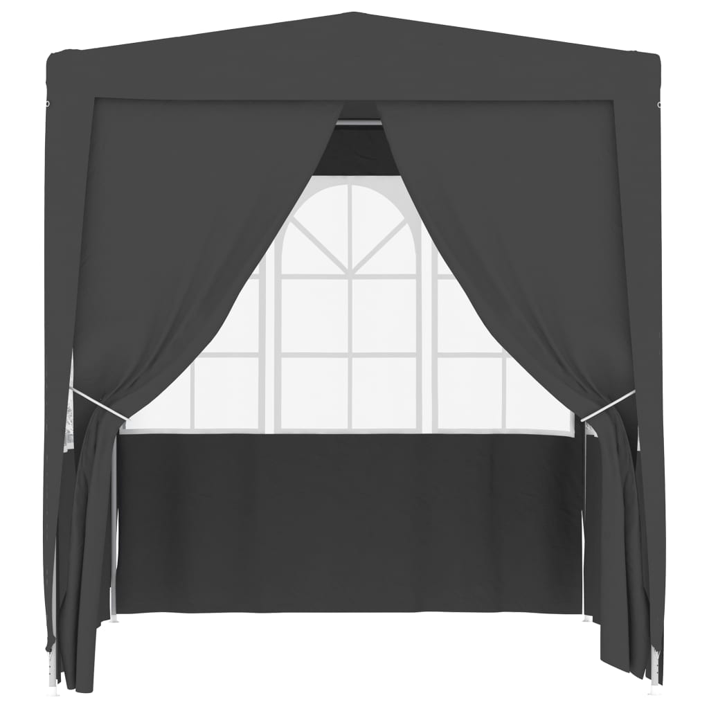 Tenda festas com paredes laterais 2x2m 90g/m² antracite - Image 3