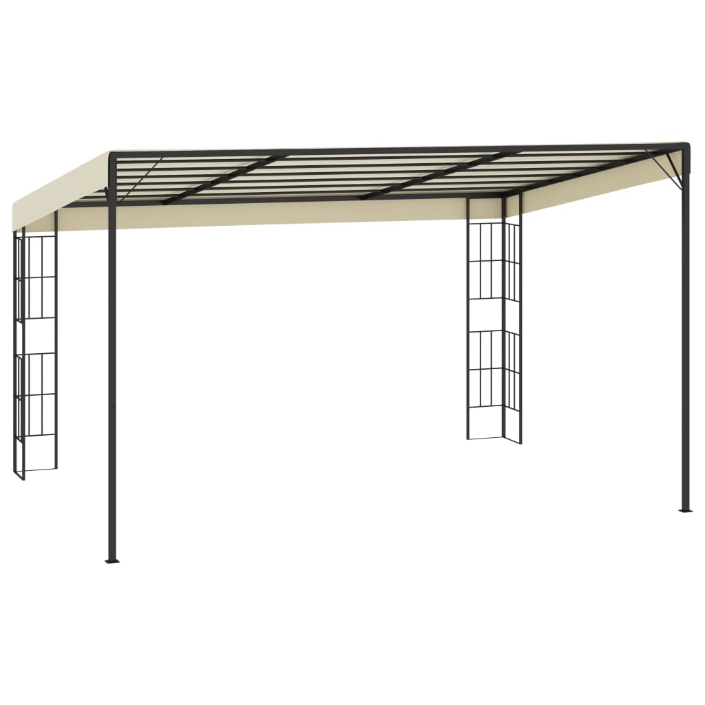 Gazebo de montagem na parede 3x4 m tecido creme - Image 4
