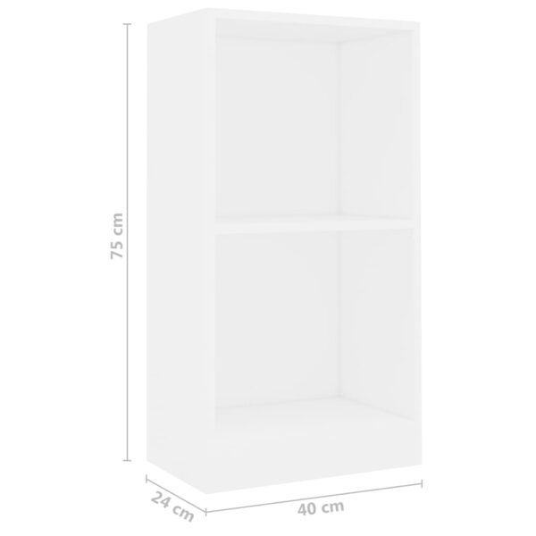 Estante 40x24x75 cm derivados de madeira branco - Image 5