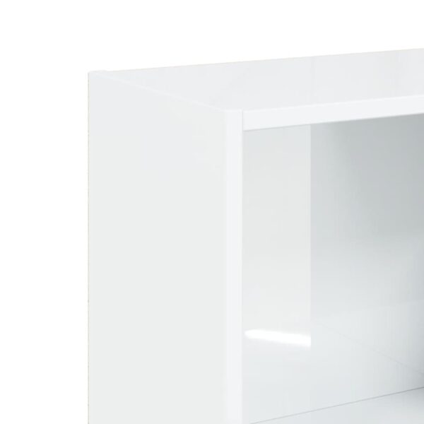 Estante 3 prat. 40x24x109cm madeira processada branco brilhante - Image 6