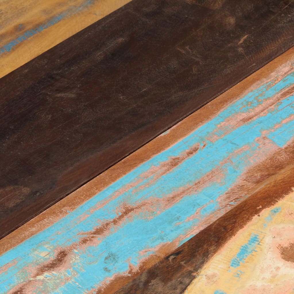 Tampo de mesa redondo 80 cm 25-27 mm madeira recuperada maciça - Image 6