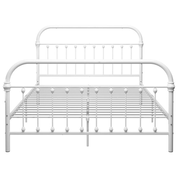 Estrutura de cama 120x200 cm metal branco - Image 3