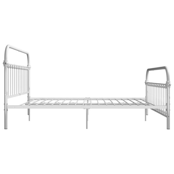 Estrutura de cama 180x200 cm metal branco - Image 4