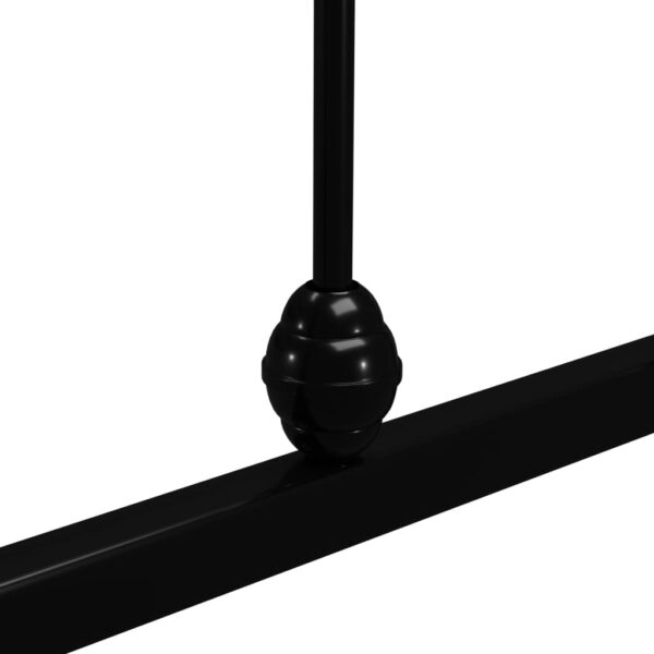 Estrutura de cama em metal 140x200 cm preto - Image 5