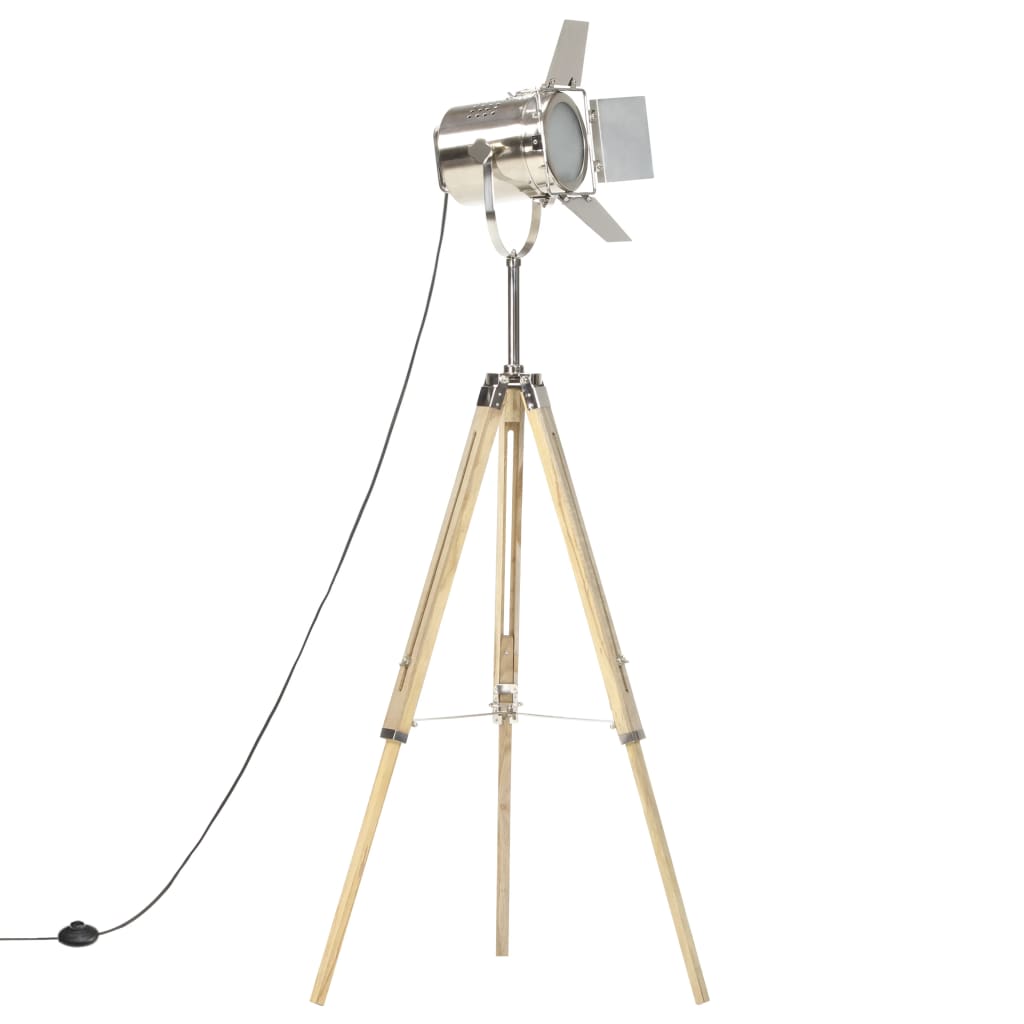 Candeeiro de chão tripé 140 cm madeira mangueira maciça - Image 2