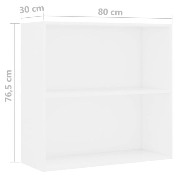 Estante com 2 prateleiras 80x30x76,5cm derivados madeira branco - Image 5