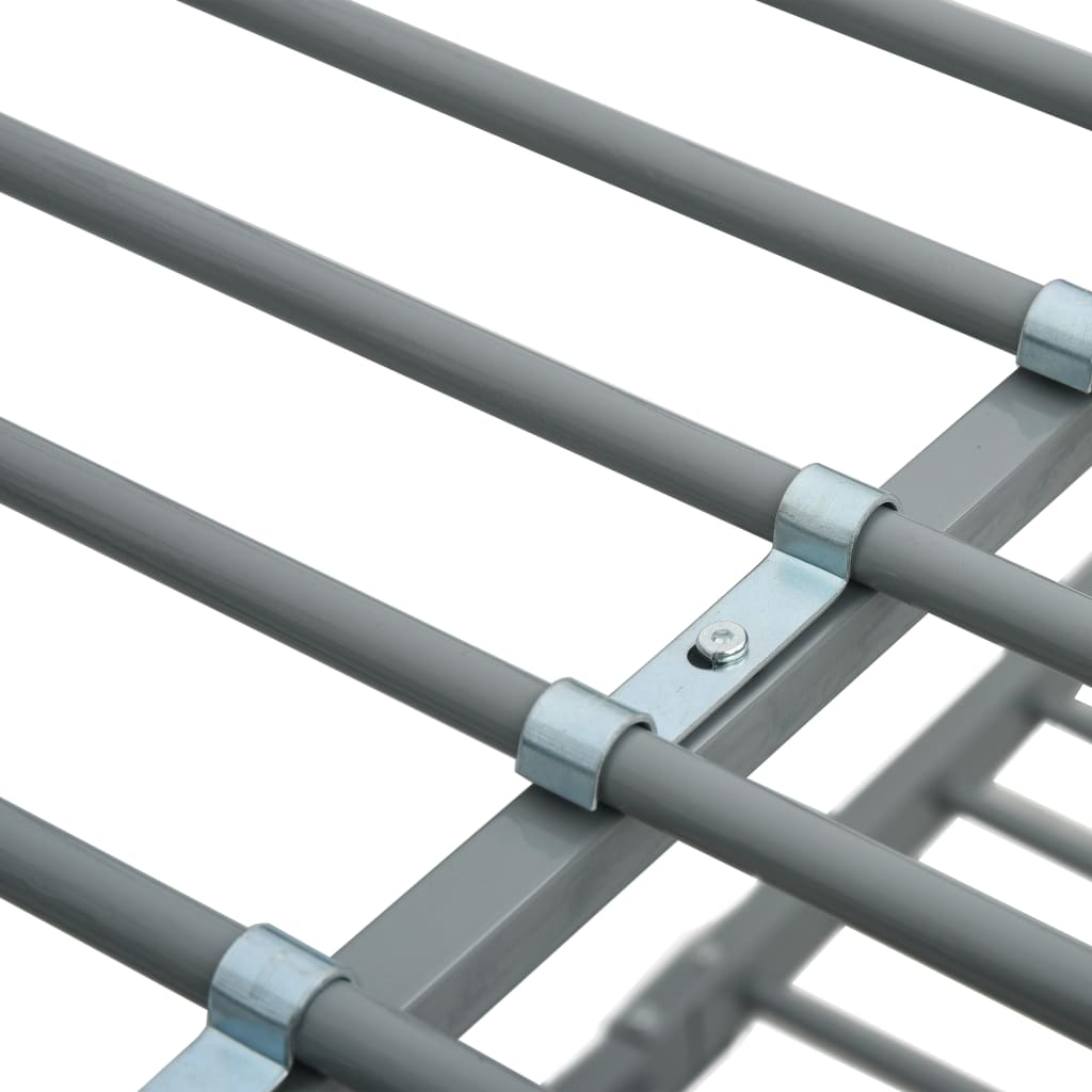 Estrutura de beliche 140x200/90x200 cm metal cinzento - Image 6