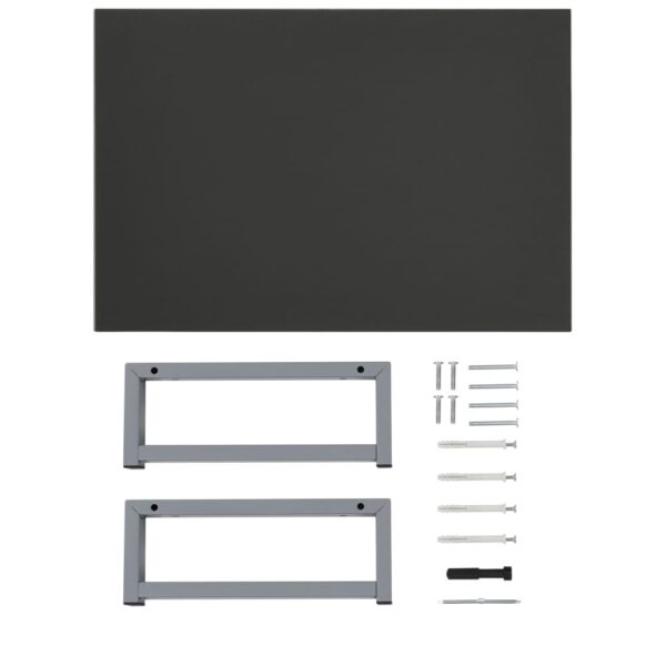 Conjunto de móveis de casa banho 2 peças cerâmica cinzento - Image 11