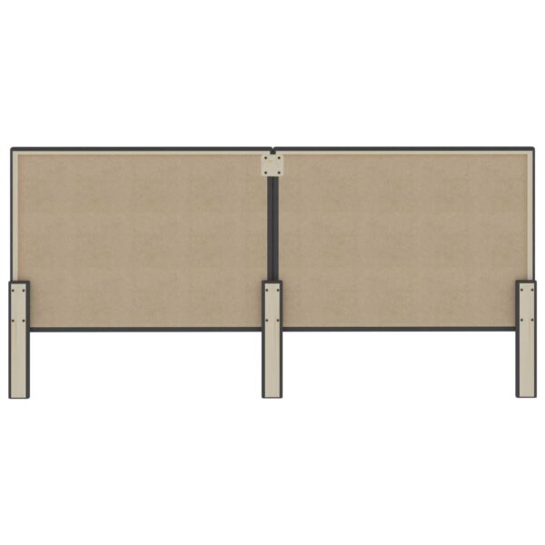 Cabeceira de cama 200x200 cm tecido cinzento-escuro - Image 4