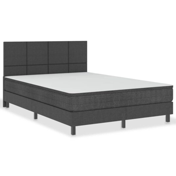 Cabeceira de cama 160x200 cm tecido cinzento-escuro - Image 3