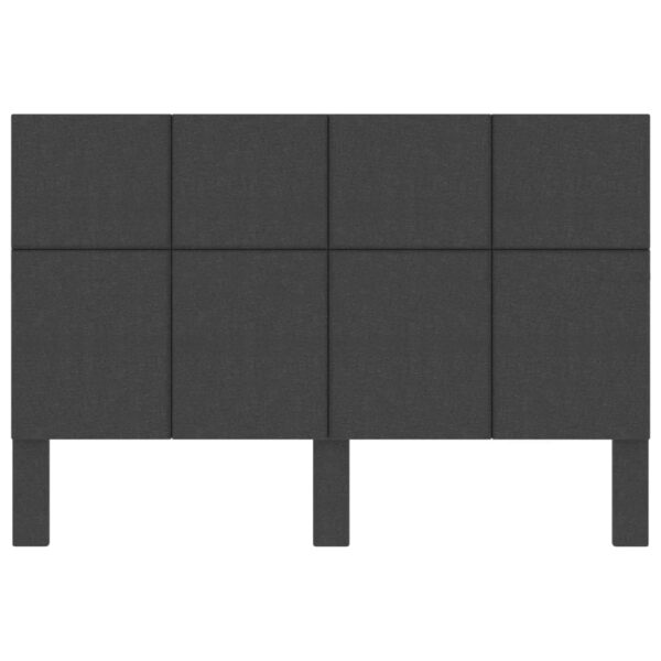 Cabeceira de cama 160x200 cm tecido cinzento-escuro - Image 4
