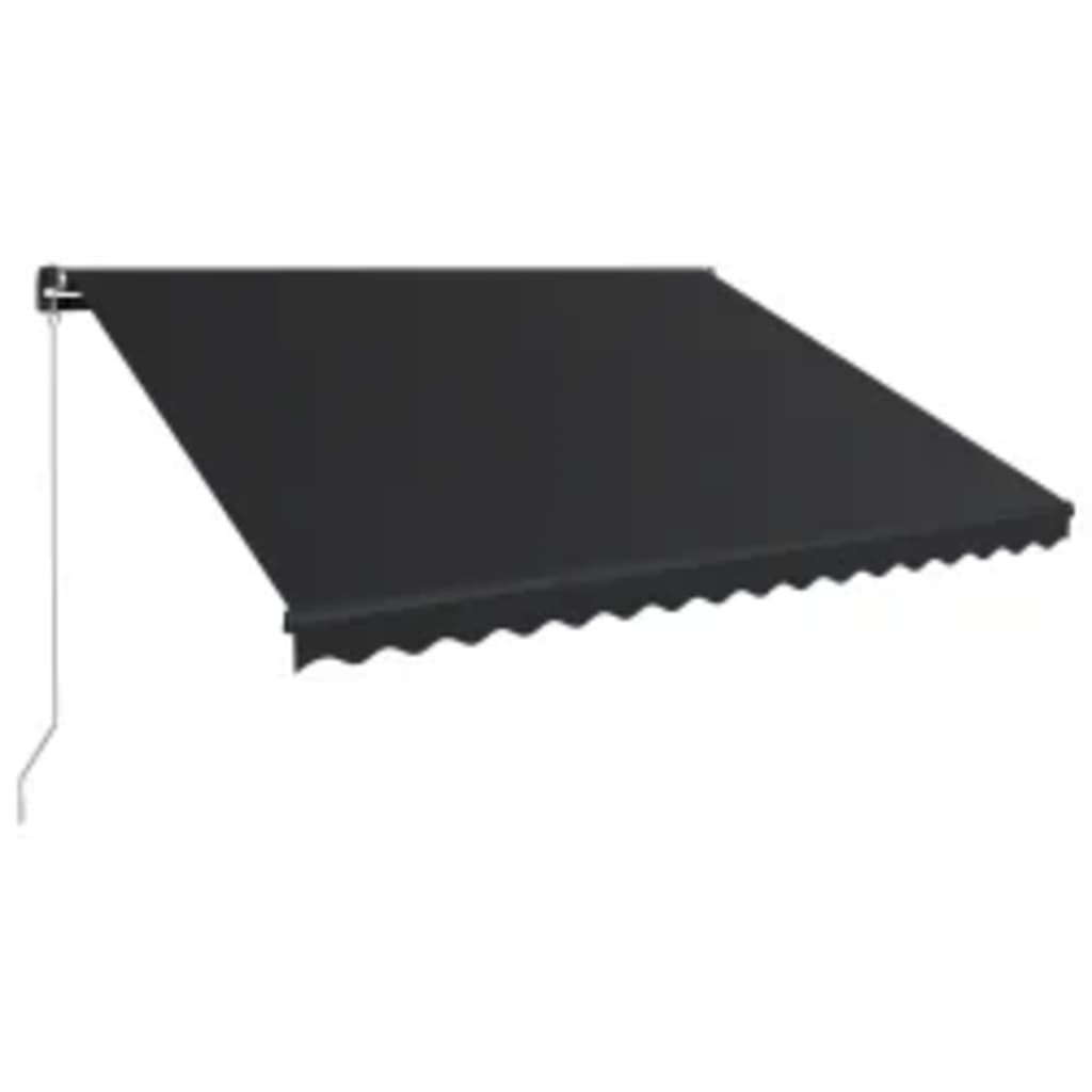 Toldo retrátil manual c/ LED 450x300 cm antracite - Image 2