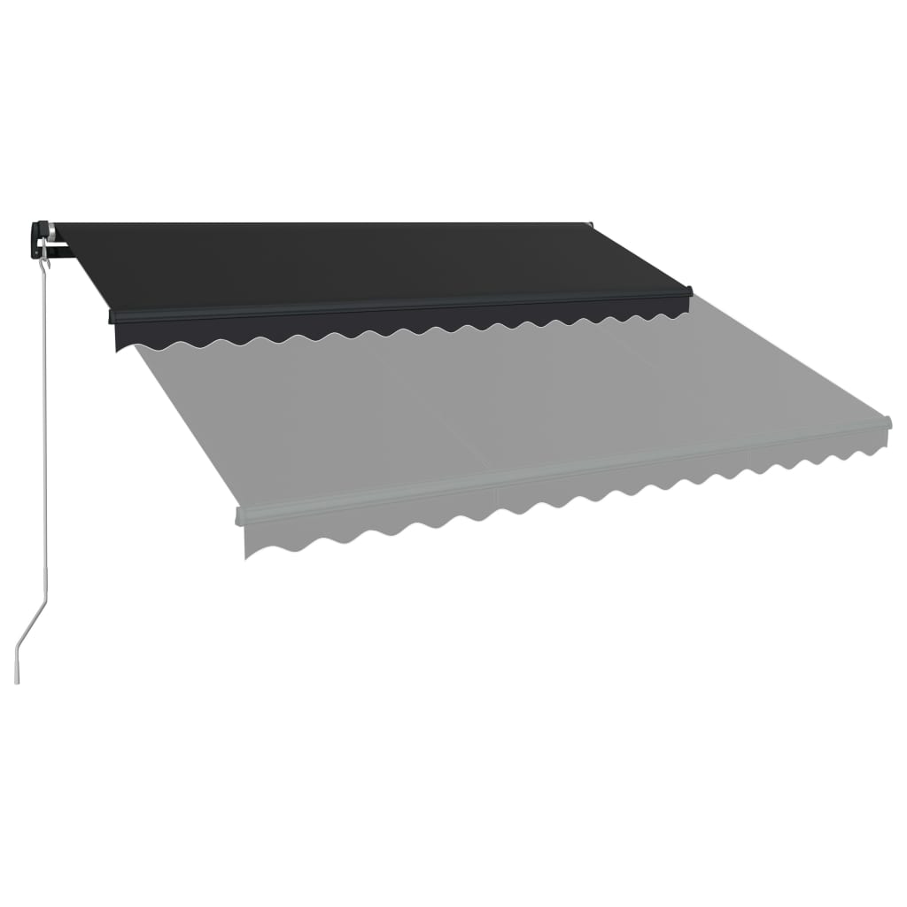 Toldo retrátil manual c/ LED 450x300 cm antracite - Image 4