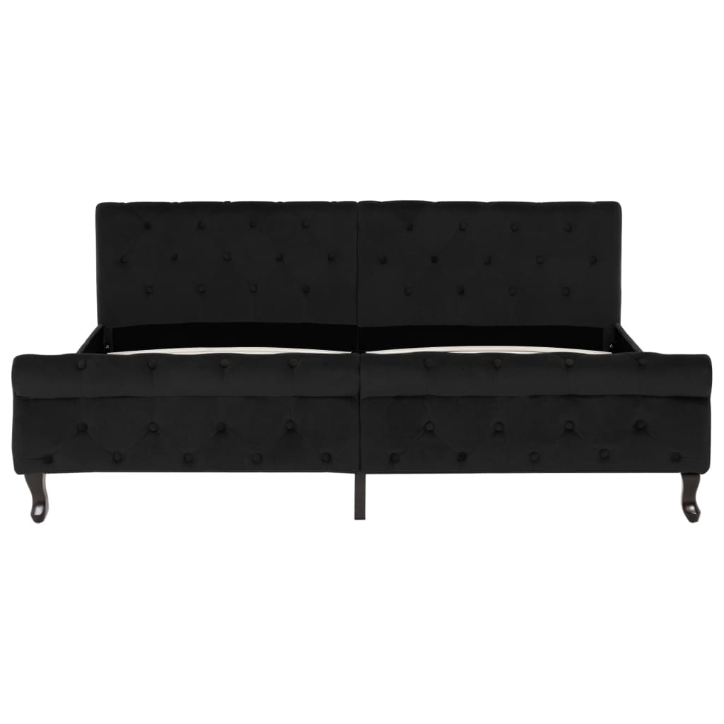 Estrutura de cama 180x200 cm veludo preto - Image 3