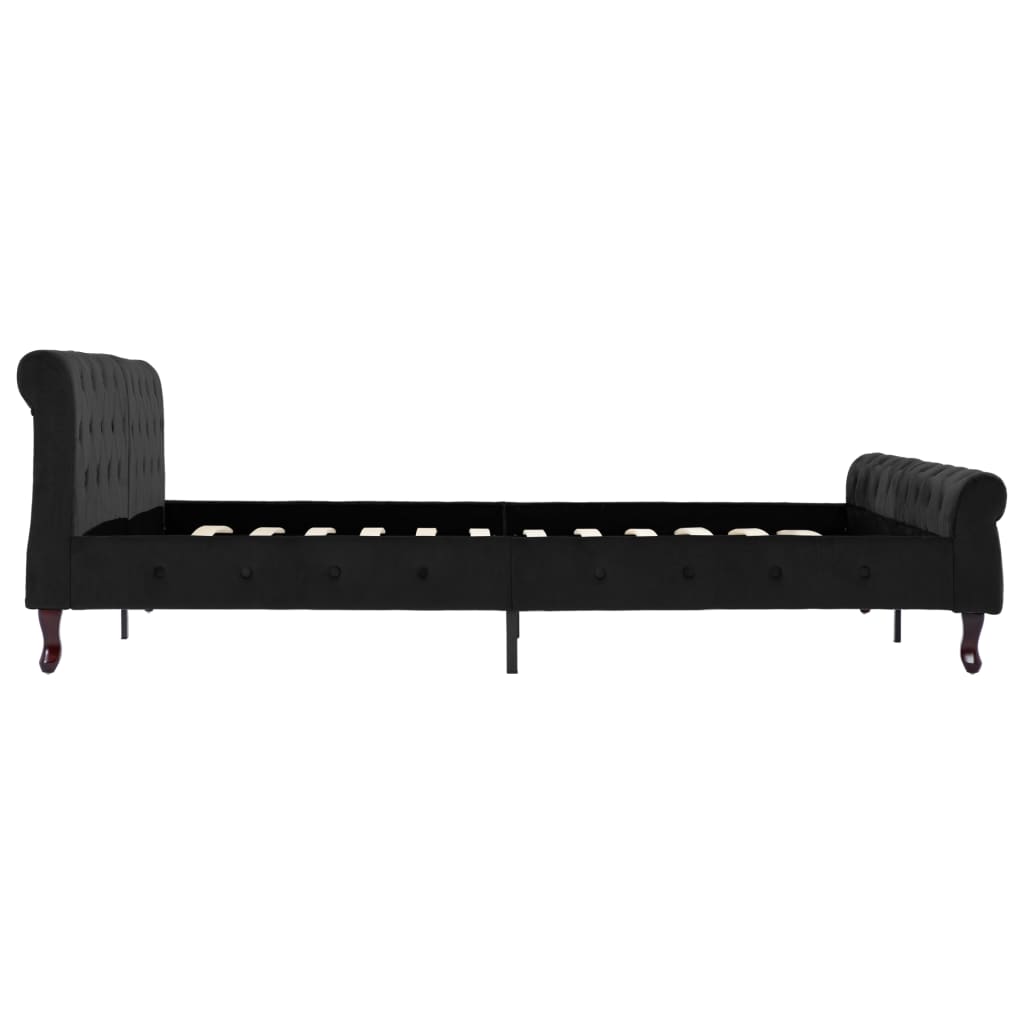 Estrutura de cama 180x200 cm veludo preto - Image 4