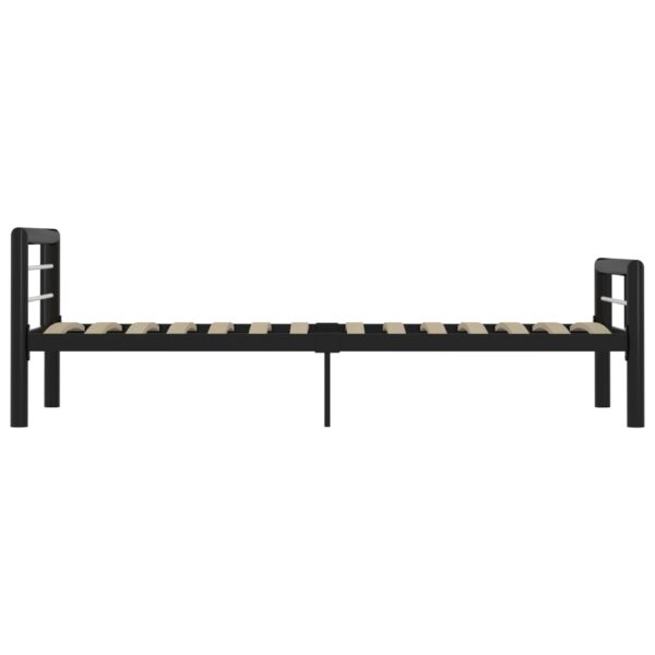 Estrutura de cama 90x200 cm metal preto e branco - Image 4