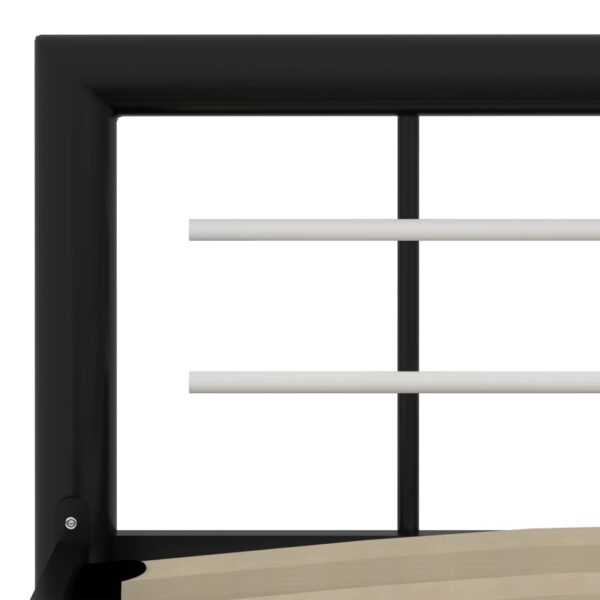 Estrutura de cama 90x200 cm metal preto e branco - Image 5