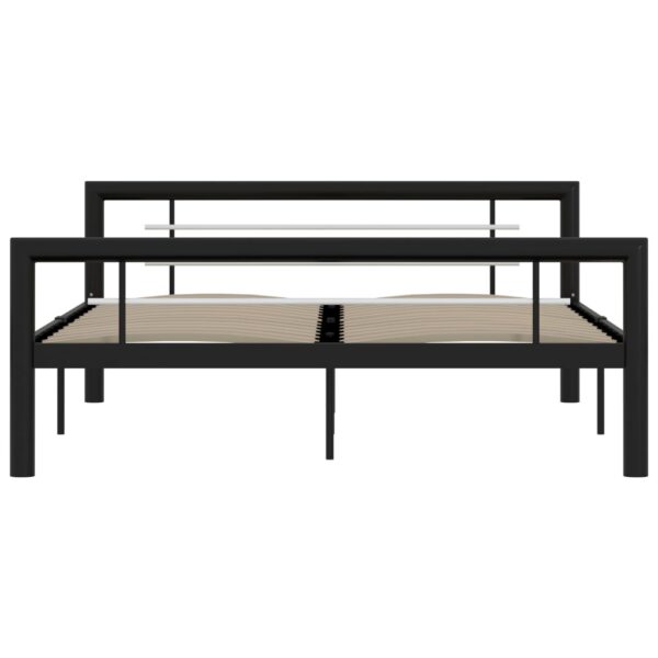 Estrutura de cama 120x200 cm metal preto e branco - Image 3