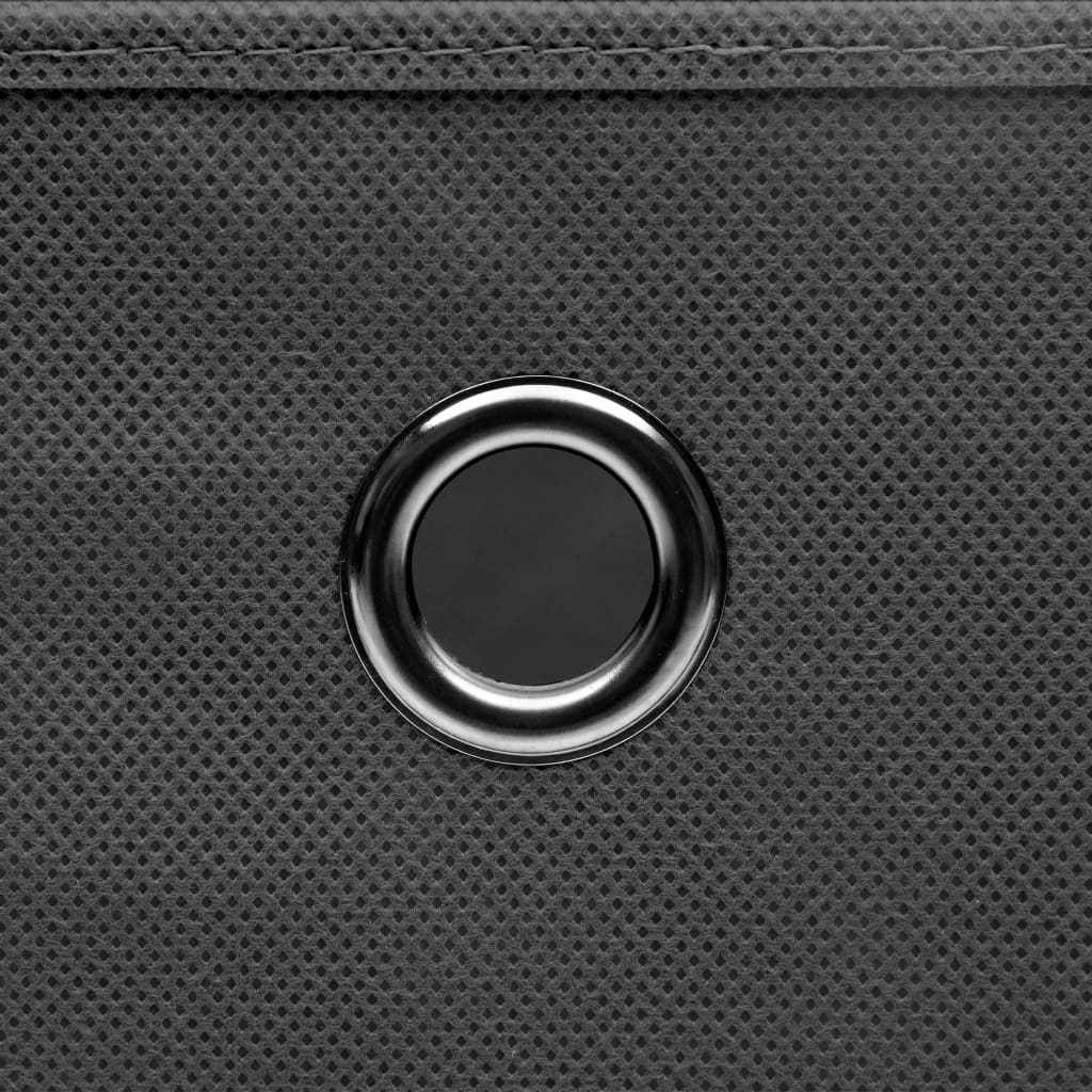 Caixas de arrumação com tampas 4 pcs 32x32x32 cm tecido cinza - Image 5