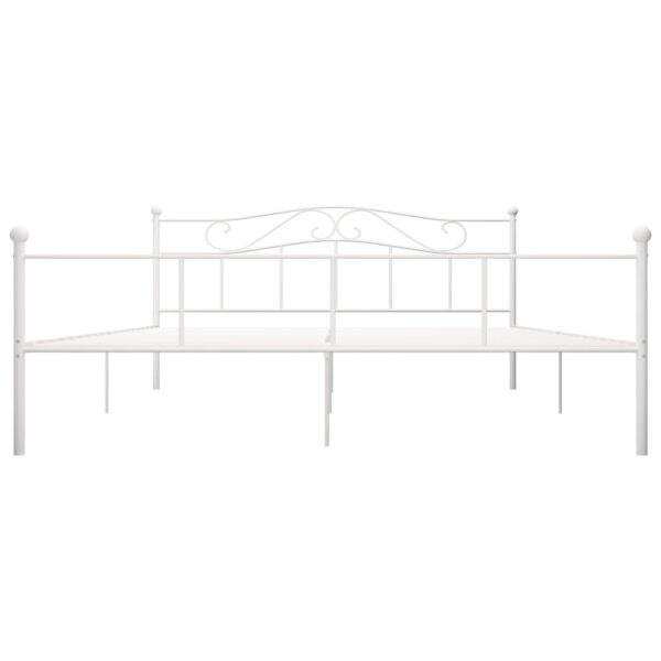 Estrutura de cama 180x200 cm metal branco - Image 3