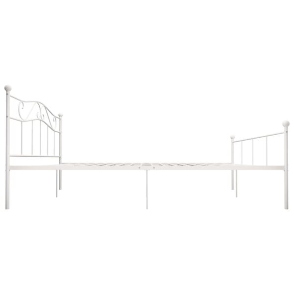 Estrutura de cama 180x200 cm metal branco - Image 4