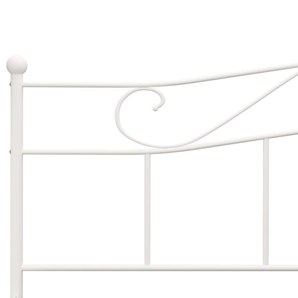 Estrutura de cama 180x200 cm metal branco - Image 5