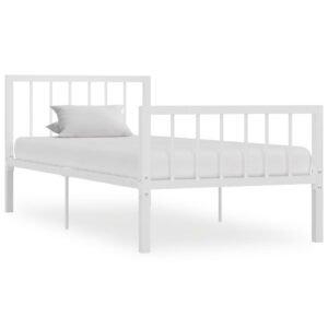Estrutura de cama 100x200 cm metal branco