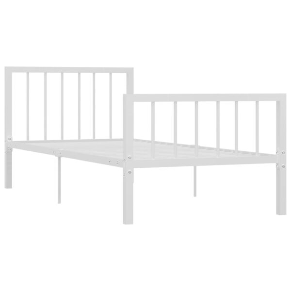 Estrutura de cama 100x200 cm metal branco - Image 2