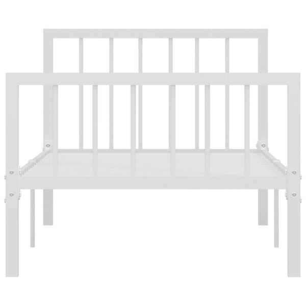 Estrutura de cama 100x200 cm metal branco - Image 3
