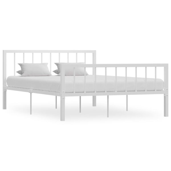 Estrutura de cama 140x200 cm metal branco