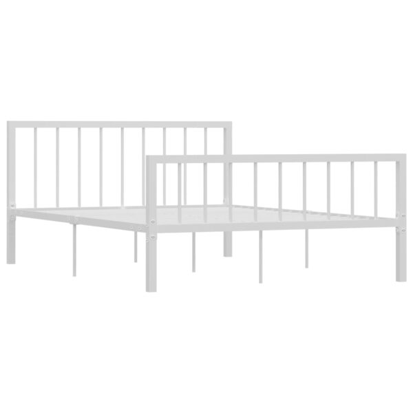 Estrutura de cama 140x200 cm metal branco - Image 2